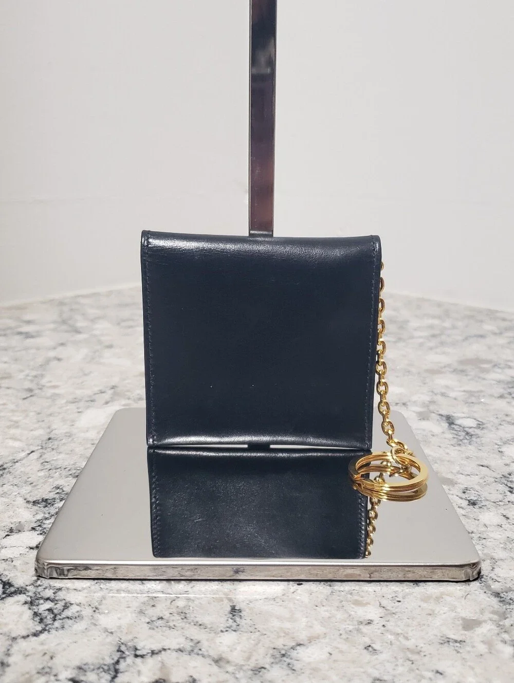 Bally Vintage Leather Coin Pouch Keychain